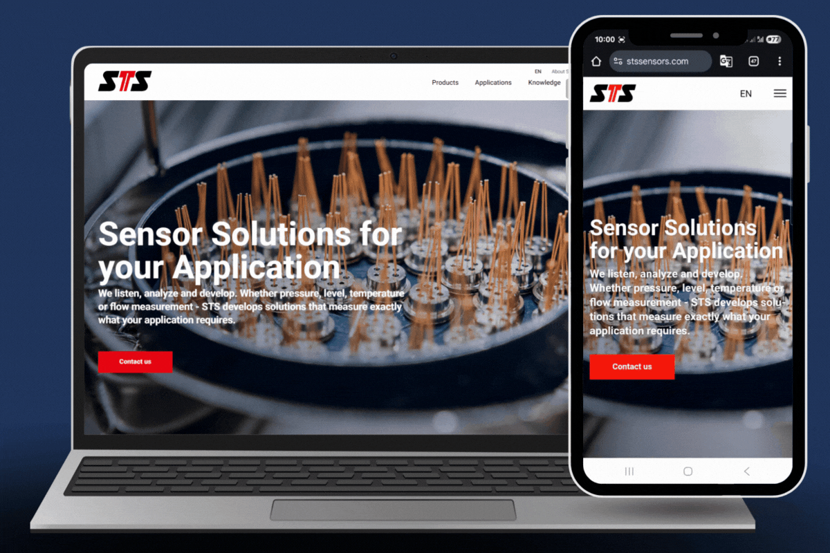 STS Sensor Technik Website-Redesign Success Story
